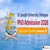 St Joseph University Dimapur PhD Admission 2026 Open; Application Deadline January 30